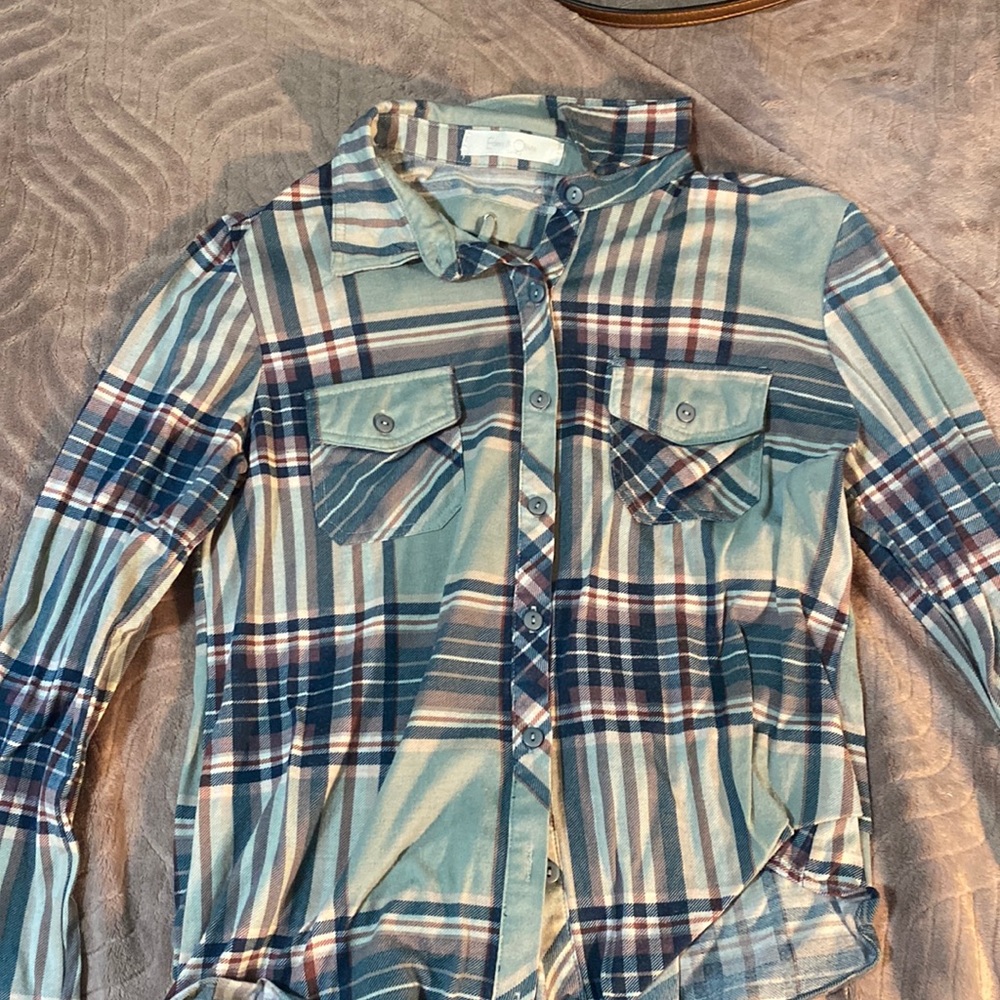 Plaid button down